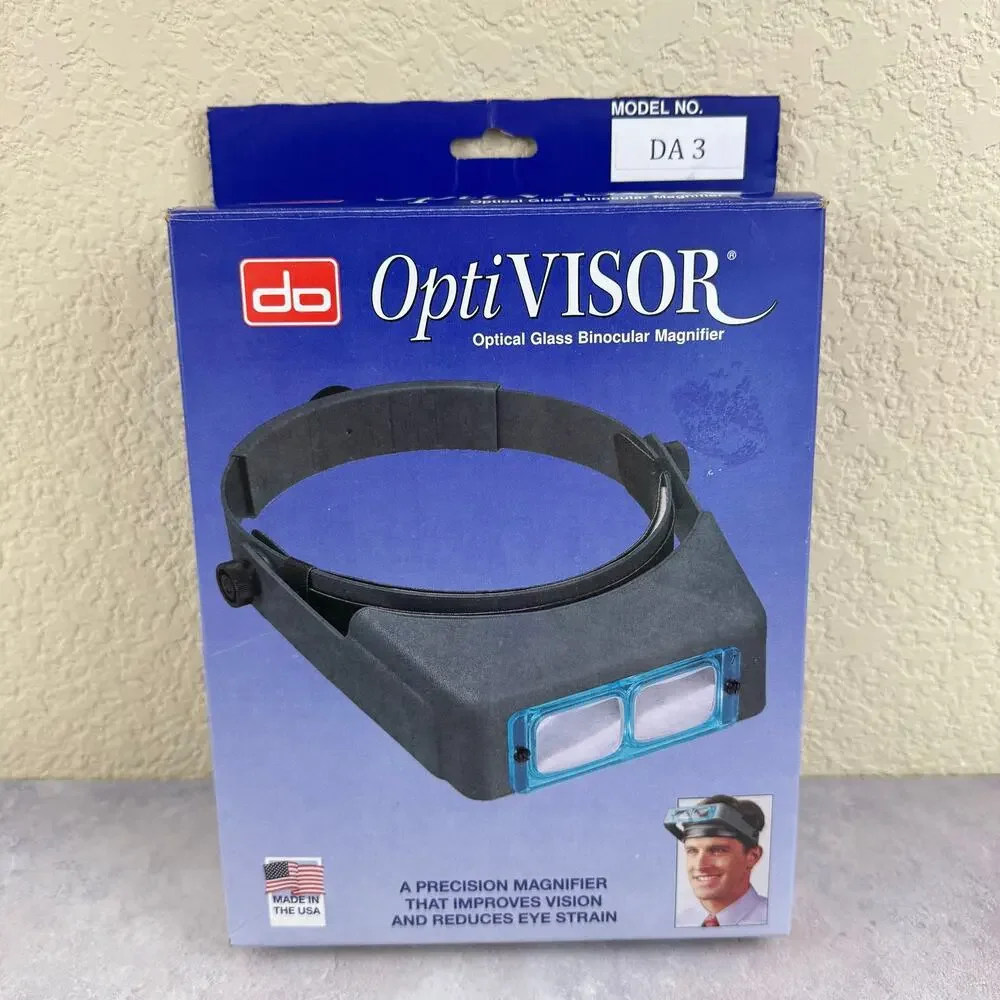 Vintage Donegan OptiVISOR DA-3 Headband Magnifier New Open Box